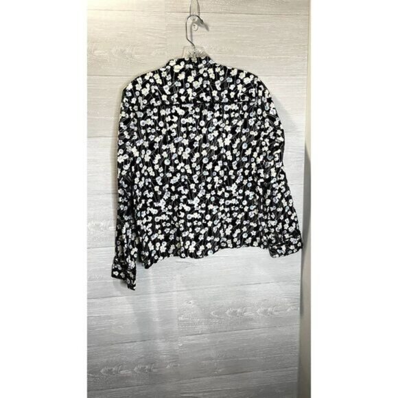 Christopher & Banks Women's Zip Up Mock neck Floral‎ Long sleeve Jacket - Picture 4 of 8